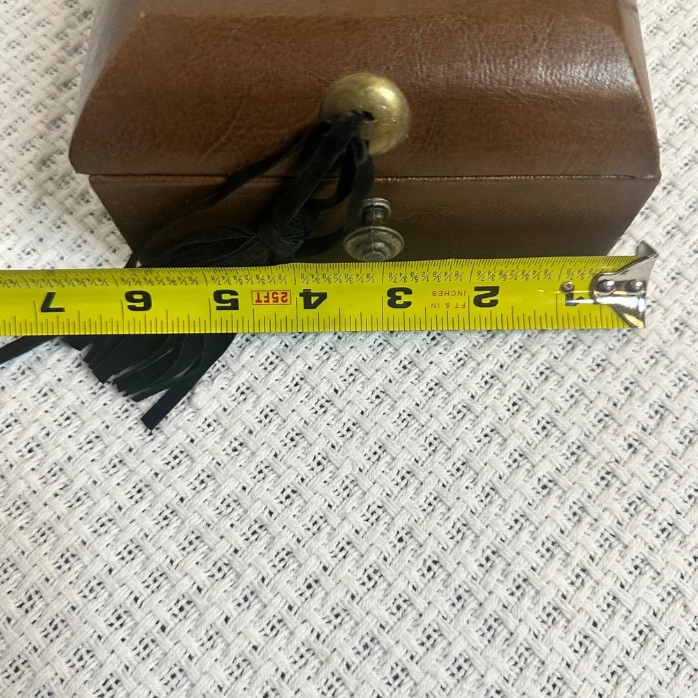 Equestrian Jewelry Box Brown Horse Tassel Dark Academia Velvet Western Cowgirl